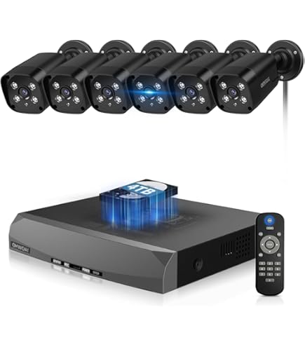 Amazon.co.jp: 【4K800万画素録画機・AI人体検知】 OOSSXX 有線 500万